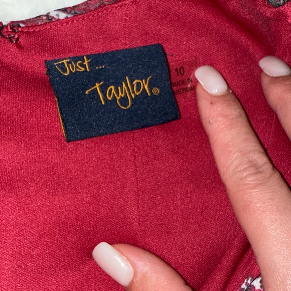 Just...Taylor Red Paisley Midi Dress Size 10 - Picture 5 of 8